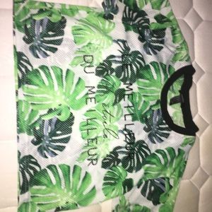 Green Palm Crop Top